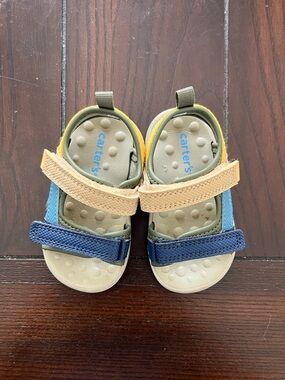 Carter's Toddlers Two-Tone Hook & Loop Sandals - Blue & Yellow